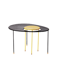 Matégot Kangourou Table black/yellow