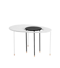 Matégot Kangourou Table white/black