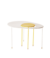 Matégot Kangourou Table white/yellow